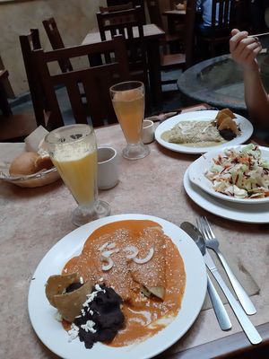 Red sauce - not spicy at all at La Zanahoria - Centro in Puebla