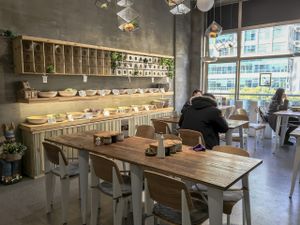 Inviting atmosphere; but limited seating at La Vege  in Shanghai