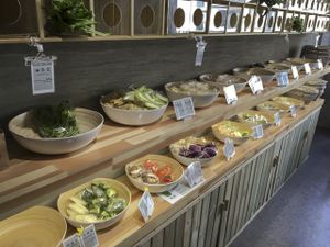 You choose the veggies and noodles, they cook in a vegetable broth. Only two selections of meat, available only on request. at La Vege  in Shanghai