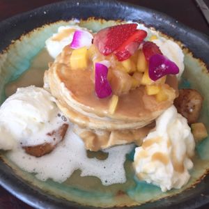 banana pancakes at Mother of Pearl in New York City