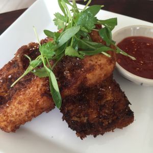 jackfruit hash browns at Mother of Pearl in New York City