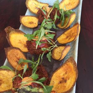 fried avocado balls at Mother of Pearl in New York City