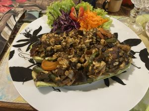 Mushroom zucchini mix  at Emporio com Arte in Foz Do Iguacu