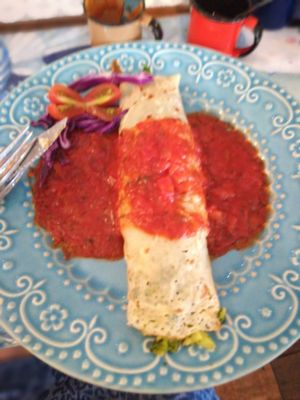 Wrap or pancake of vegetables at Emporio com Arte in Foz Do Iguacu