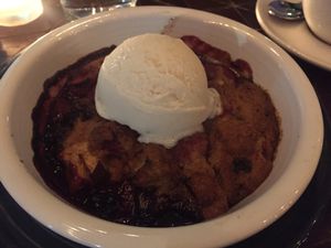 Baked Fruit Cobbler  at Gratitude in Newport Beach