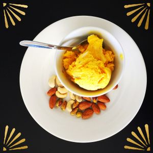 mango ice cream  at Singhan Da Dhaba in Woolgoolga