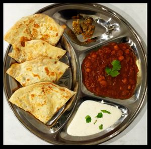 Amritsari Kulcha Thali  at Singhan Da Dhaba in Woolgoolga