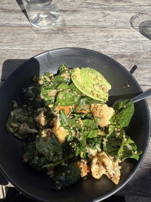 Roasted veggie salad   at Ground Earth in Woolgoolga