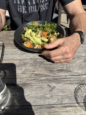 Roasted veggie salad  at Ground Earth in Woolgoolga