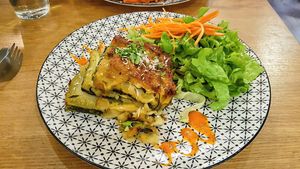 Spinach lasagna at 5 Lorette in Paris