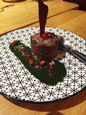 incredible chocolate raw cake! at 5 Lorette in Paris