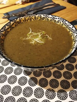 Fresh homemade soup at 5 Lorette in Paris