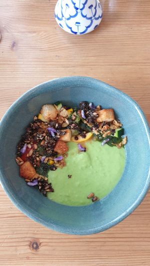 Starter, cold soup at Urten in Copenhagen