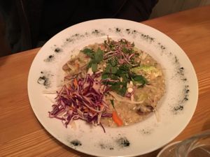 mushroom risotto! at Urten in Copenhagen