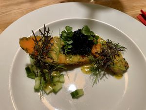 Christmas menu, starter  at Urten in Copenhagen