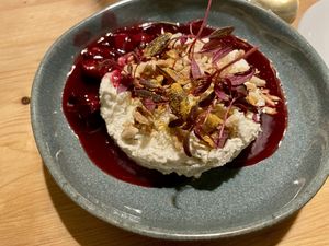 Christmas menu, dessert  at Urten in Copenhagen