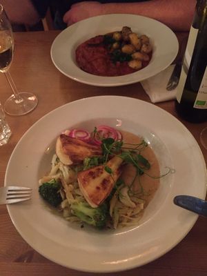 Parsnip, cabbage and pickled red onion  at Urten in Copenhagen