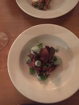 Chocolate / mint dessert at Urten in Copenhagen