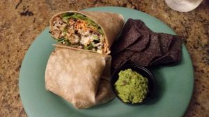 buffalo tempeh wrap at Dandelion Community Cafe in Orlando