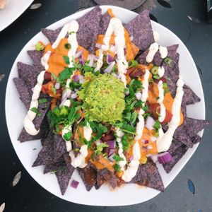 loaded nachos at Dandelion Community Cafe in Orlando