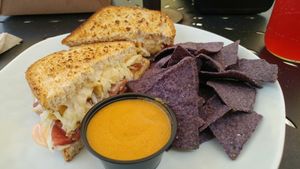 Eggplant Reuben with queso at Dandelion Community Cafe in Orlando