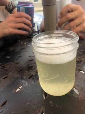 Ginger kombucha (delicious)  at Dandelion Community Cafe in Orlando