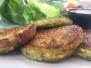 falafel with bibb lettuce at Dandelion Community Cafe in Orlando