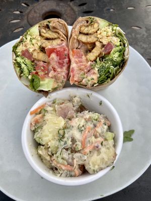 Tater salad and monthly specials wrap at Dandelion Community Cafe in Orlando