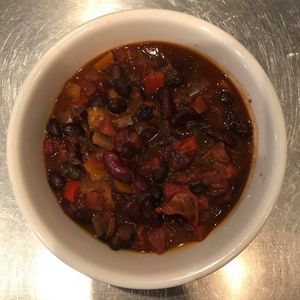 vegan 2 bean soup at Good Dog in Chattanooga