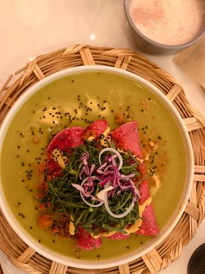 The enchiladas  at La Pitahaya Vegana in Mexico City