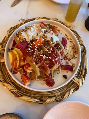 Waffle vegano 🤤 #Veganuary at La Pitahaya Vegana in Mexico City