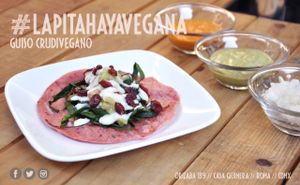 Raw food and tortilla at La Pitahaya Vegana in Mexico City