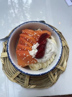 Coco yogurt   at La Pitahaya Vegana in Mexico City