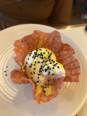 helado de coco, muy poco, no rico y caro  at La Pitahaya Vegana in Mexico City