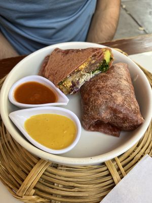 Burrito  at La Pitahaya Vegana in Mexico City