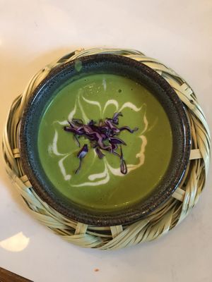 Crema de espinaca ⭐️⭐️⭐️⭐️⭐️  at La Pitahaya Vegana in Mexico City