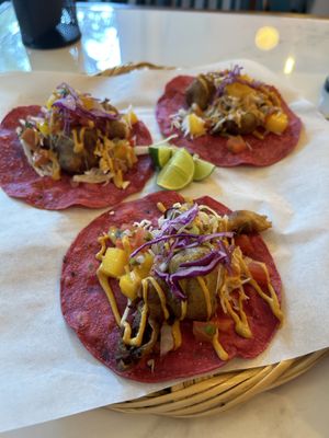 Cauliflower tacos - recommended!   at La Pitahaya Vegana in Mexico City