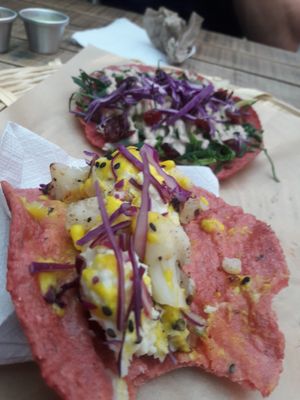 tacos ricos at La Pitahaya Vegana in Mexico City