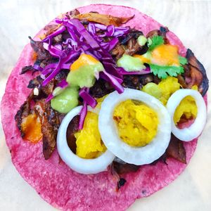 pastor  at La Pitahaya Vegana in Mexico City