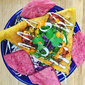 omelette  at La Pitahaya Vegana in Mexico City