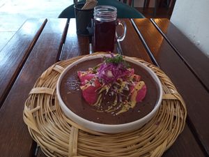 😋😋😋🤪😜💚👊 at La Pitahaya Vegana in Mexico City