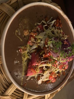 ENFRIJOLADAS at La Pitahaya Vegana in Mexico City