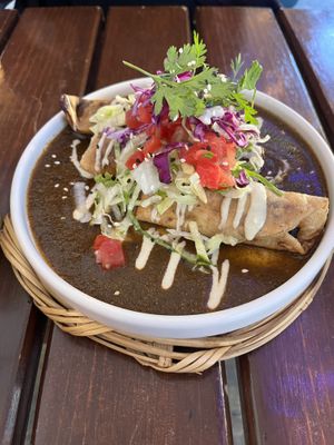 Flautas de jamaica   at La Pitahaya Vegana in Mexico City