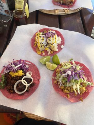 Tacos   at La Pitahaya Vegana in Mexico City