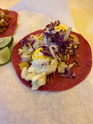 Couliflor Con Requesón de Coco  at La Pitahaya Vegana in Mexico City