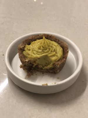 Cutey delicious lemon pie   at La Pitahaya Vegana in Mexico City