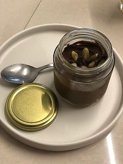 chocolate mousse - very rich at La Pitahaya Vegana in Mexico City