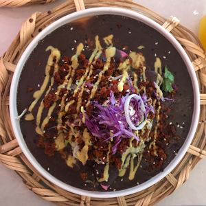 Enfrijoladas  at La Pitahaya Vegana in Mexico City