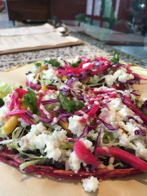 Sopes at La Pitahaya Vegana in Mexico City