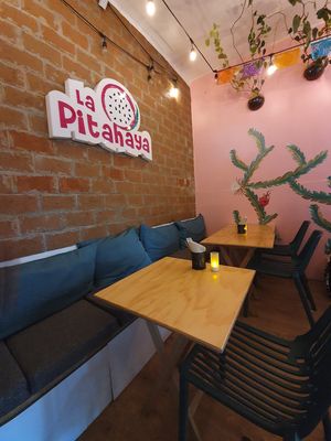 Interior at La Pitahaya Vegana in Mexico City